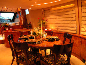 Yacht Lady Dining 